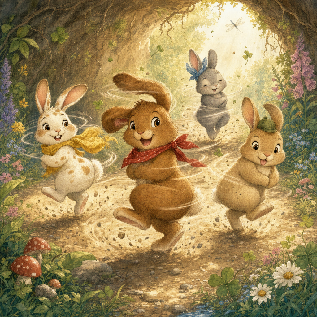 Illustration for page 3 of “Hop, Hop, Off We Go!”
